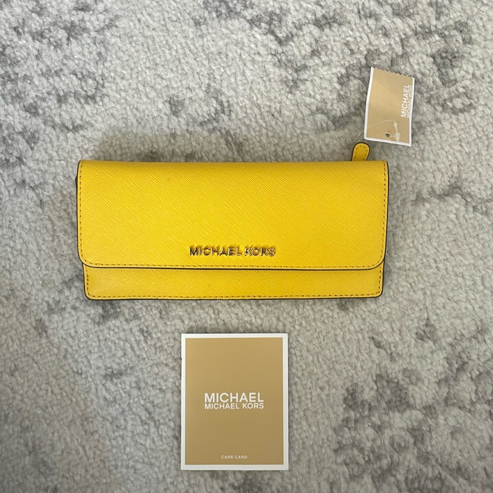 Michael Kors yellow wallet, NWT